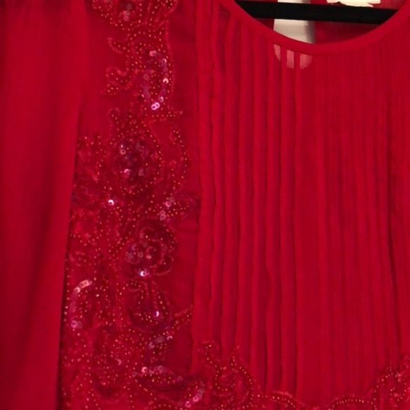 Anthropologie Maeve Red Tunic - Picture 2 of 9